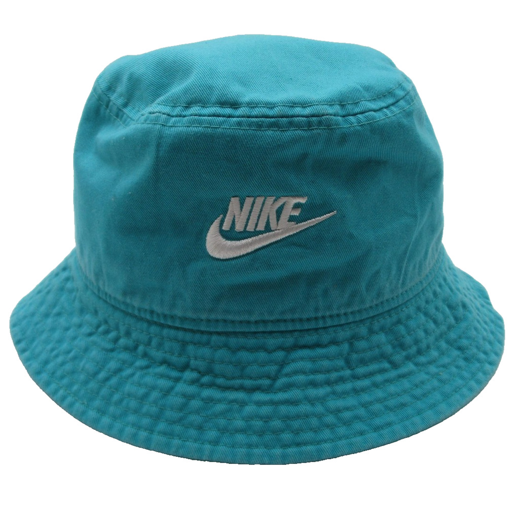Nike Hat Bucket Mens Medium Blue Apex Cotton Twill Embroidered Swoosh Logo